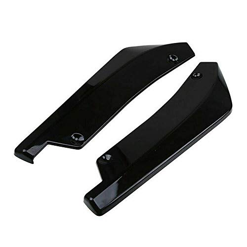 Universal Car Front Bumper Lip Spoiler Body Kits + 29"/74.5CM Side Skirt Extension Rocker Panel Body Kit + 14"/35CM Auto Rear Bumper Lip Diffuser (69''-73'' Black) - color: 69"-73" Black