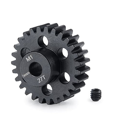 M1 Motor Steel Gear 27T for 1/10 1/8 1/7 RC Car Trucks Buggy | 5mm Shaft Pinion Gears Upgrade Parts - size: 27T