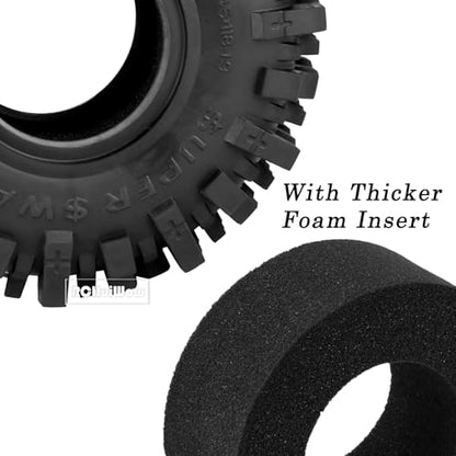 1.9 Inch RC Crawler Tires Skins Soft Rubber Off-Road Tyres for 1/10 TRX4 TRX6 SCX10 90046 AX103007 D90 Gen7 MST VS4-10,RCHuiWow High Grip Mud Terrain Tyres,StyleB - style: StyleB(4pcs)