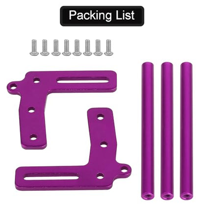 Aluminum Front Bumper Bull Bars for 1/10 RC Crawler Axial SCX10 TRX4 LCG Chassis FJ40 Dodge Power Wagon Cab Cliffhanger Body (Purple) - color: Purple