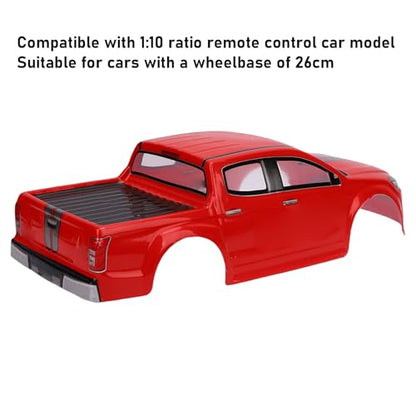 1/10 RC Truck Body Shell Exquisite Craftsmanship with Clear Patterns for Enhancing Fun and Personal Style in PVC (Red) - color: Red