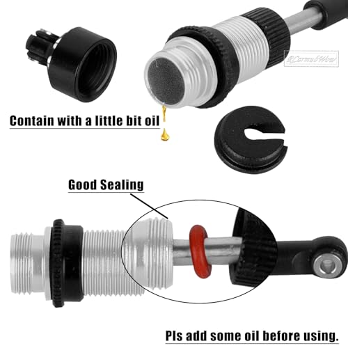 RC Upgrades Part for L0S1 1/24 Micro-B,1/28 Micro-T,Driveshafts,Shocks,Shock Towers,A Arms,Caster Blocks,Steering Block,Stub Axle Carriers,Turnbuckles,Bearing & Screw Set,Black - color: Black(1set)