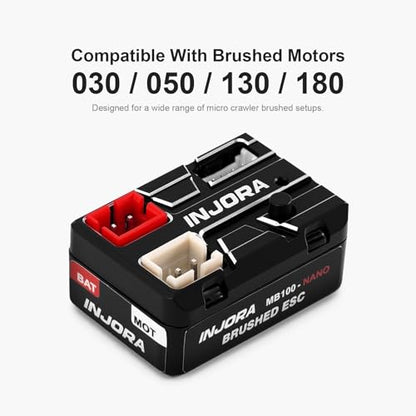 INJORA MB100 Nano Brushed ESC 15A for SCX24 SCX30 1/24 1/30 1/32 RC Crawler