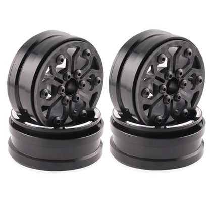 1.9" Aluminum Beadlock Wheel Rims 4PCS Carbon Fiber for 1/10 RC Crawler TRX4 Axial Capra SCX10 VS4-10 Gen8 Upgraded Carbon Fiber 1.9 Beadlock Wheel Rims - style: TXW-LG-F