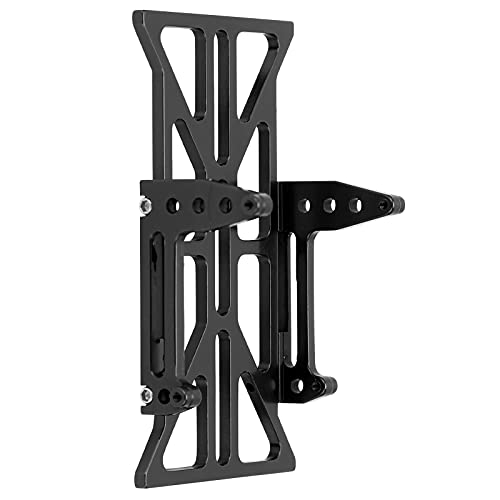 RC Car Battery Mounting Plate Aluminum Alloy Tray Compatible with Axial SCX24 90081 C10 1 24 Silver Color Easy Installation and Disassembly (Black) - color: Black