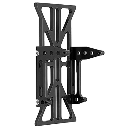 RC Car Battery Mounting Plate Aluminum Alloy Tray Compatible with Axial SCX24 90081 C10 1 24 Silver Color Easy Installation and Disassembly (Black) - color: Black