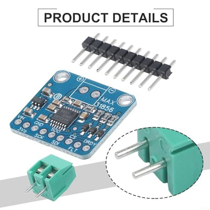 MAX31856 Thermocouple Front End Module with Noise Suppression and Fault Detection for Reliable Temperature Sensing (Blue)