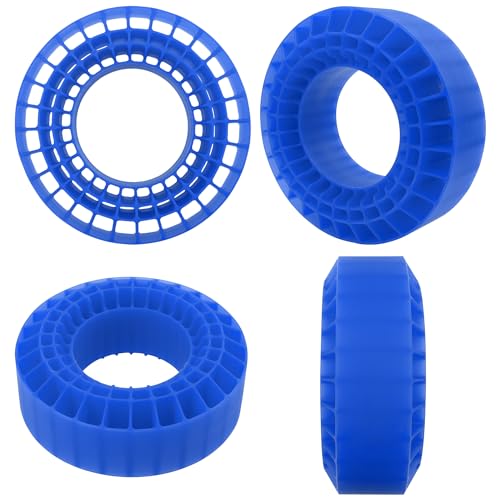 4Pcs Vgoohobby Silicone Rubber Insert Foam 1.9 Tire Inserts Foam Fit for 1.9 Crawler Tires Compatible with SCX10 TRX4 1/10 RC Crawler Car (Blue) - color: Blue