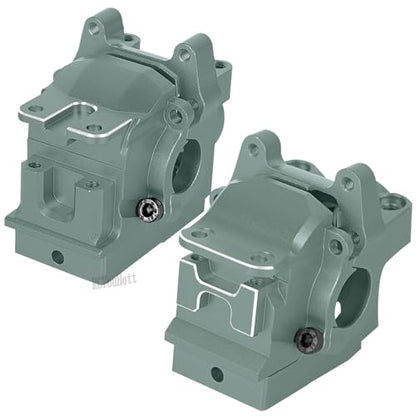 RC Aluminum Transmission Gearbox Case & 37T Diff Gear Upgrades Part for 1/10 Slash/Rustler/Stampede/Jato 4X4 4WD VXL/XO-1,Replace #6880#6881,Titanium - color: Titanium-(rc Upgrades Part）