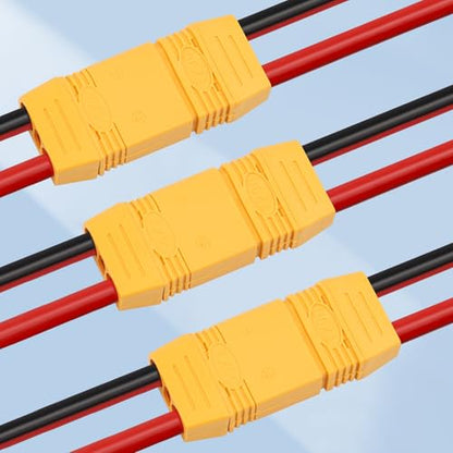 3 Pairs XT90H XT90 Plug Male and Female Connector with 150mm 10AWG Wire for RC Lipo Battery FPV Racing Drone - size: 15CM-3Pairs