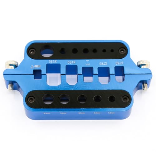Aluminum Alloy RC Model RC Car Cable Connector Soldering Tool Holder Welding Tool RC Repair Tool Kit for XT60, XT90, T Plug, Mini T Plug (Blue) - color: Blue