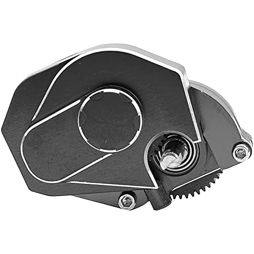 ShareGoo Aluminum Complete Transmission Gearbox w/Transmission Gear Upgrade Part Compatible with Axial SCX24 Deadbolt C10 JLU Gladiator Bronco 1/24 RC Crawler Car (Black) - color: Black