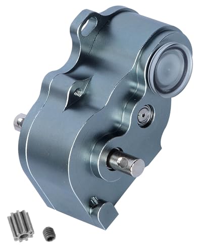 LCG Middle Transmission Gearbox Upgrades Part for 1/10 RC Crawler car SCX10 SCX10 ii 90047 Wraith,Aluminum Center Transmission Gearbox Hops up,Titanium - color: Titanium(parts)