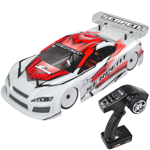 Serpent 1/10 RC Touring Car RTR, 4WD Fast Electric RC Car | with Brushless Motor, Carbon Fiber & CNC Aluminum Parts, High Speed, Batteries and Charger Not Included (Red) - color: Red