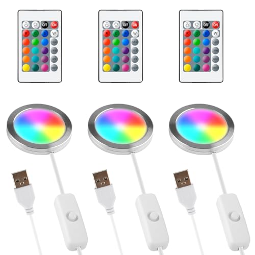 3 Set 3D Printer LED Lamp Kit 001 Remote Contorl with RGB Color, Compatible with Bambu lab H2D/A1/A1mini/P1S/P1P/X1C Makerworld Maker's Supply Hardware kit 5V USB Powered, RGB Color