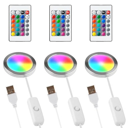 3 Set 3D Printer LED Lamp Kit 001 Remote Contorl with RGB Color, Compatible with Bambu lab H2D/A1/A1mini/P1S/P1P/X1C Makerworld Maker's Supply Hardware kit 5V USB Powered, RGB Color