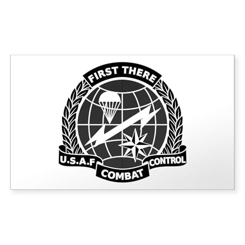 CafePress Combat Controller B W Rectangle Bumper Sticker Car Decal - color: Clear, size: Large - 4.5x7.5