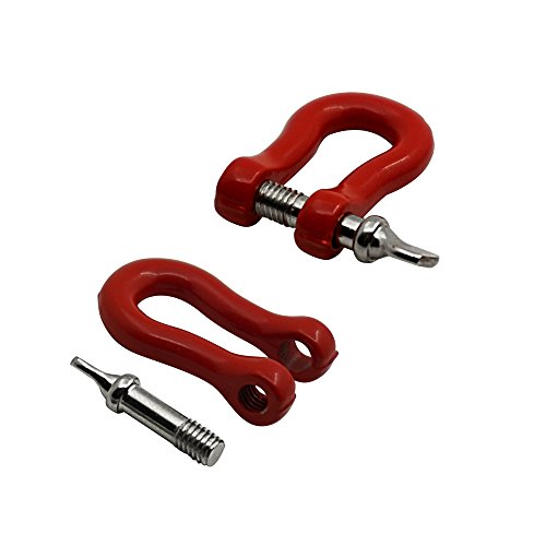 4PCS Metal Trailer Tow Hook Hooks Shackles Accessories | For 1/10 Scale Axial SCX10 TRX4 D90, RC Crawler Car