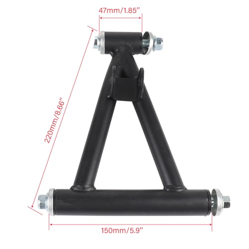 Front Suspension Shock Swing Arm Full Kit Upper Lower Steering Knuckle Spindle Kit For ATV Quad Bike Go Kart Buggy DIY Parts (220mm Front Suspension Shock Kit) - size: 220mm Front Suspension Shock Kit