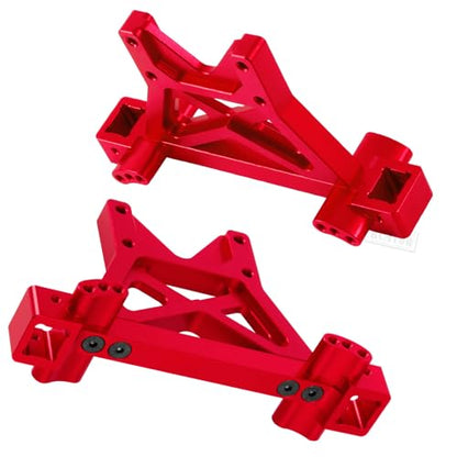 RC Front Rear Shock Tower Shock Mounts Upgrades Part for 1/10 T-Maxx/E-Maxx,Aluminum Front Rear Shock Mounts Hops up,#4917R,Red - color: Red - (Upgrades)