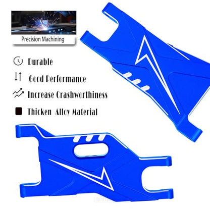 RC Alloy Suspension Arms w/Tie Bar Upgrades Part for 1/10 Slash 2WD,Slash 2WD VXL,4PCS RC Aluminum Front Rear A Arms Hop Ups,Navy Blue