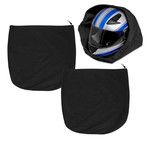 Motorcycle Helmet Bag, Electric Bike Helmet Storage Bag, Large Capacity Motorcycle Helmet Drawstring Bag for Football Hockey Ski Riding Racing Snowmobile Bicycle Bike (Black+Black/2PCS) - color: Black+Black/2PCS