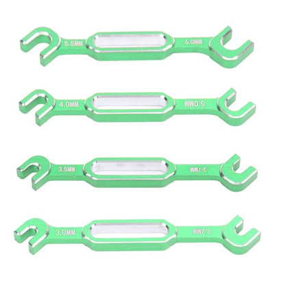 RC Turnbuckle Wrench Kit Set 3.0 3.2 3.5 3.7 4.0 5.0 5.5 6.0mm Aluminum Alloy (Green) - color: Green