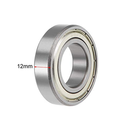 uxcell 6005ZZ Deep Groove Ball Bearings Z2 25mm X 47mm X 12mm Double Shielded Carbon Steel 2pcs - size: 25mmx47mmx12mm