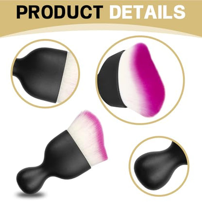 1Pcs Auto Soft Hair Brush Advanced Car Interior Detailing Brush for Dashboard Air Vent Gaps Dust Removal and Cleaning of Leather Surfaces Widely Used, Black handle, white and purple bristles - color: White
