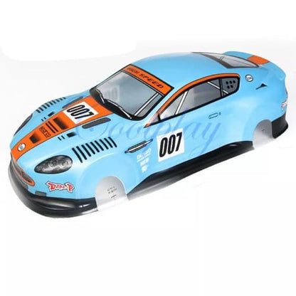 Preprinted PVC Body Shell for 1/10 On Road Racing Drift Car, No Cut, 1:10 Scale (#007, Blue) - style: #007, Blue