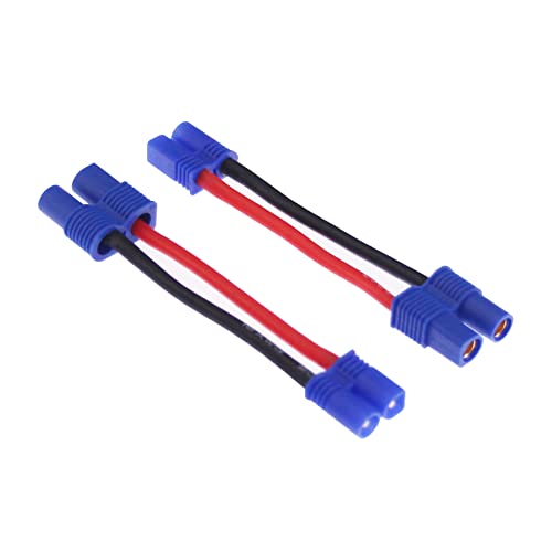 4pcs EC3 to EC2 Male Female RC Connector Adapter with 16awg 2inch Wire(E32-4)