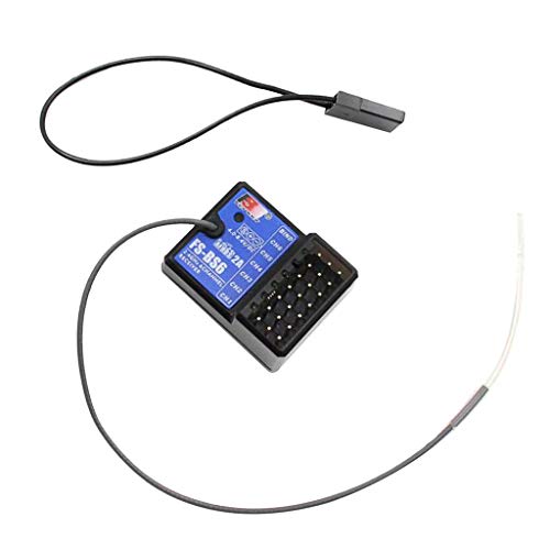HOBBYMATE Flysky FS-BS6 Receiver for FS-GT5 Rc Car Radio Transmitter/Remote Controller, 6 Channels with Gyro Stabilization System