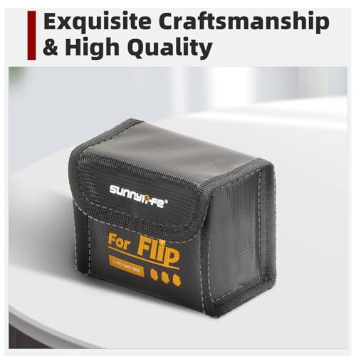 Lipo Battery Bag for DJI Flip Battery - for 1 Batteries | Lipo Storage Case for DJI Flip Batteries, Fireproof Explosion-Proof, Only Case - size: Small (for 1pcs batteries)