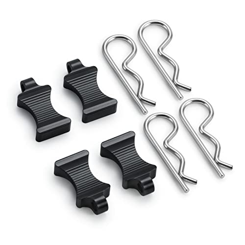 Que-T 1 Set Body Clips Pins with Pull Tabs for 1:6 Axial SCX6 AXI05000 RC Crawler Car (Black) - color: Black