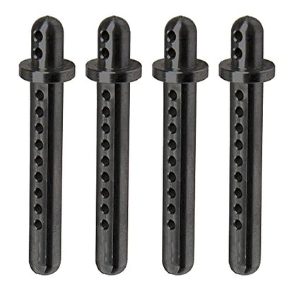 Aluminum Alloy RC Body Post Mounts Compatible with Axial SCX10 1/10 4WD RC Crawler Cars (Black) - color: Black