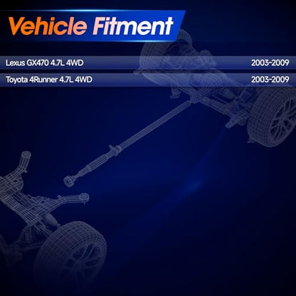 936-777 Rear Drive Shaft Fit for Lexus GX470 2003-2009 V8 4.7L Sport Utility 4WD| Toyota 4Runner 2003-2009 V8 4.7L Sport Utility 4WD, OE 3711060A40, 371106A480 - size: Fit 2003-2009 4Runner V8 4.7L Sport Utility 4WD