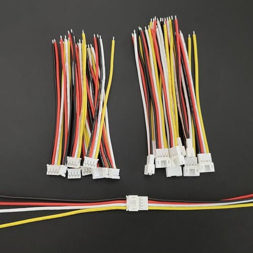 15Pairs JST-PH 2.0 4 Pin Male and Female Connector Plug with Soft Silicone Wire Cable 10cm for Light Strip - size: JST-PH 2.0 4Pin