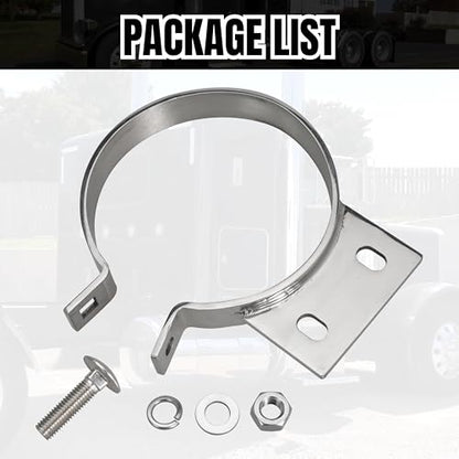 5" Stack Exhaust Clamp for Peterbilt 379 359 1987-1993 Exhaust Stack Pipe 5 inch Mount Bracket Replace 10294 (1)