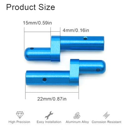 TT02 Aluminum Battery Post, 2Pcs Battery Holder Upgrade Replacement Parts Durable Battery Post for Tamiya TT02 1/10 on Road RC Car Battery Mount Upgrade Kit, TT02B Quick Release Battery Holder Blue - color: Blue