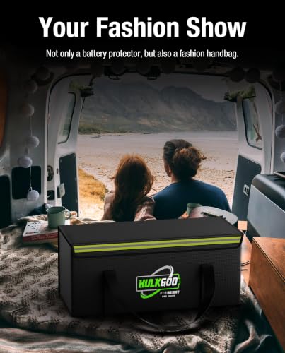 12V 200Ah LiFePO4 Lithium Battery Fireproof Safe Bag, Large Capacity Explosion-proof Lipo Battery Case for Charging & Storage, Waterproof Safe Box Compatible with LiTime & Renogy(22x9x9.4 Inches) - size: 22x9x9.4 Inches