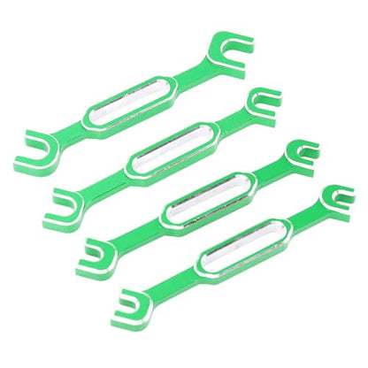 High Efficiency RC Car Maintenance Spanner Kit Lightweight Turnbuckle Wrench 4PCS 3.0-6.0mm for Drift Cars (Green) - color: Green