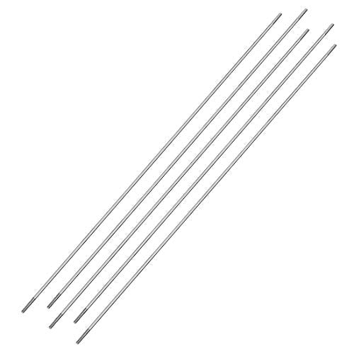 uxcell M2x250mm Pushrod Connector Stainless Steel Rod Linkage,for RC Boat,Car,Airplane,Helicopter,5pcs - size: M2x250mm
