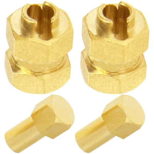 4Pack Vgoohobby SCX24 7mm Wheel Hex Hub Extension Hex Drive Spacers Adapter Combiner with Small Cross Wrench Compatible with Axial Scx24 AXI00002 AXI00001 1/24 RC Crawler