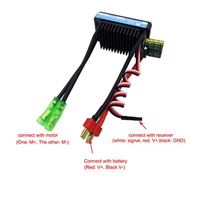 通用 12V 24V 100A ESC 997 Brush Motor Speed Controller 2-Ways Forward Backward Brake for RC Boat Marine Car Truck Tank