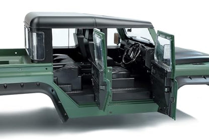 1/10 RC Land Rover Defender Pickup Hard Body Shell Kit-313mm Wheelbase Pickup Body for Axial SCX10 90046 TRX4 CC01 Capra RC Crawler Car (Army Green) - color: Army Green