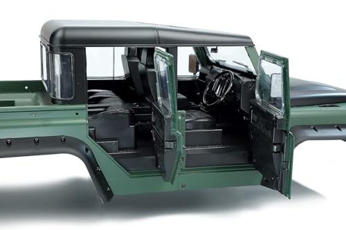 1/10 RC Land Rover Defender Pickup Hard Body Shell Kit-313mm Wheelbase Pickup Body for Axial SCX10 90046 TRX4 CC01 Capra RC Crawler Car (Army Green) - color: Army Green
