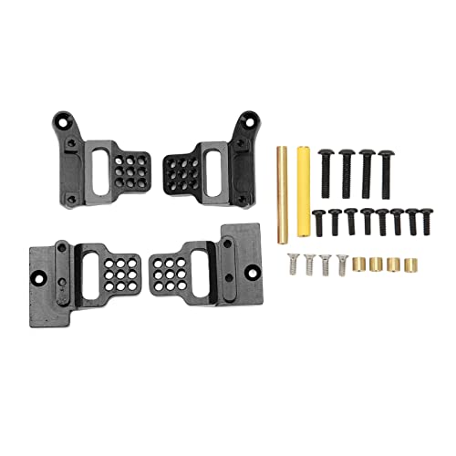 RC Car Shock Mount Aluminum Alloy RC Shock Towers Mount for 1/18 RC Crawler Car Upgrades Parts (Black) - color: Black
