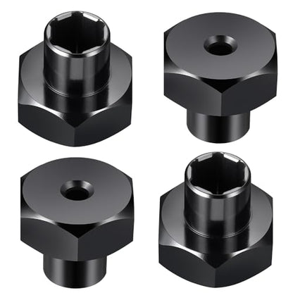 MORLORDY 4Pcs 5mm to 12mm(+10mm) WPL Wheel Hex Hub Adapter Wheel Spacers for WPL D12 2wd SCX24 1/10 1/24 RC Car Truck Upgrade Parts