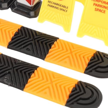 Limen 1/18 1/24 RC Car Scene Accessories Set, Mini Speed Bumps, Traffic Cones and Warning Signs for SCX24 TRX4M RC Crawler Garage Display Decoration