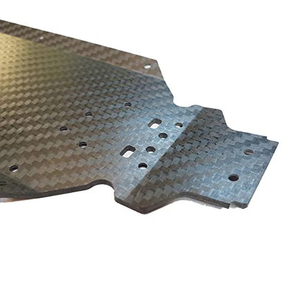 DYNWAVE Carbon Fiber Chassis Skid Plate DIY Replacement for 144001 RC Crawler Car Parts Remote Control Vehicle Accs, and Spare Parts